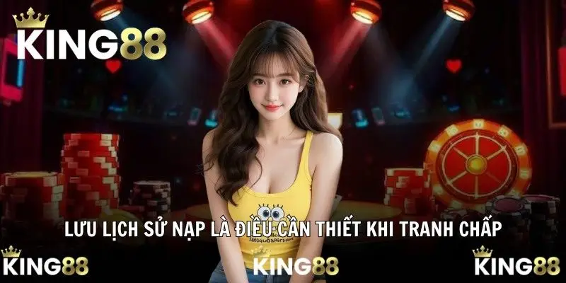 Nạp Tiền KING88 Dễ Dàng Nhờ Quy Trình Cụ Thể 2025 3 Lưu lịch sử nạp là điều cần thiết khi tranh chấp